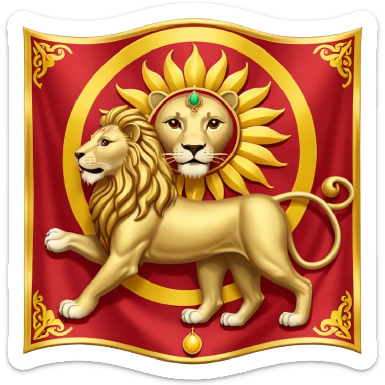 Lion and sun flag of imperial IranFlag of the Achaemenid Empire  sticker