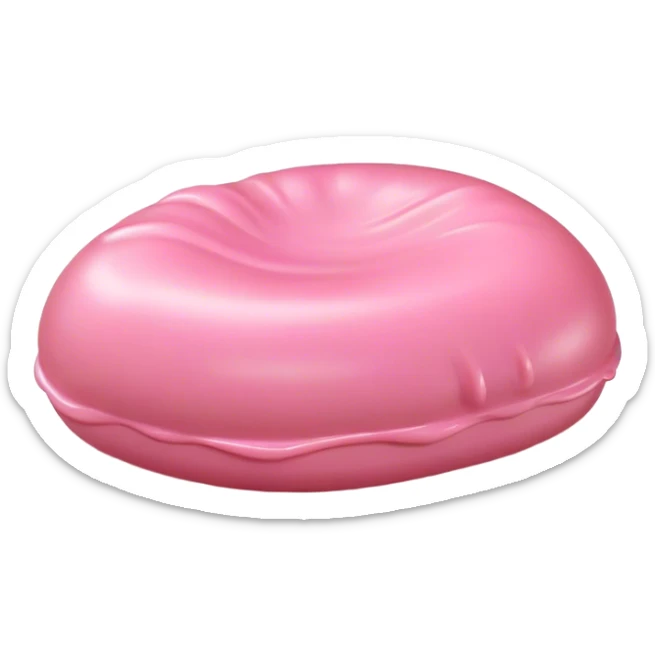 Cinematic Realistic Opaque Pink Slime, smooth and buttery with a pastel pink hue, ultra-glossy with a soft sheen, subtle folds and ridges forming as it moves, reflecting gentle highlights, glowing with a delicate, creamy texture, evoking a sense of playful satisfaction. sticker