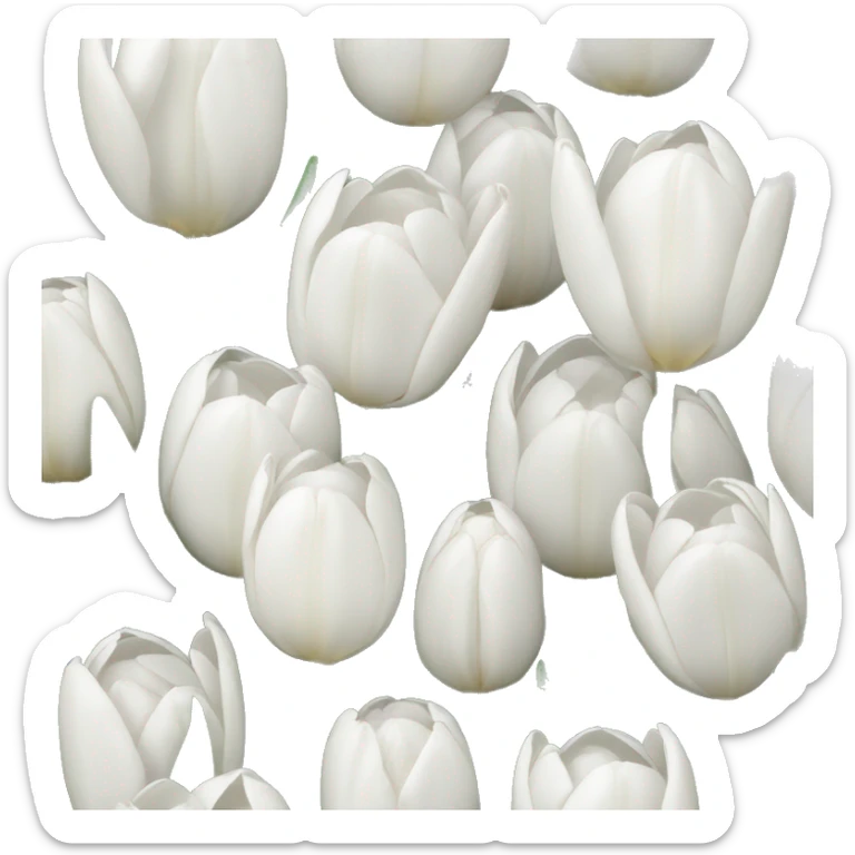 White tulips sticker