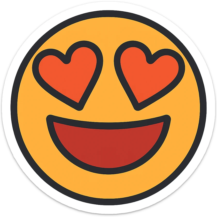 smiling face with heart-eyes sticker