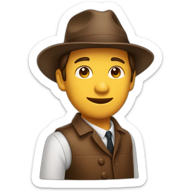 Un homme à la peau brune portant un chapeau en colère sticker