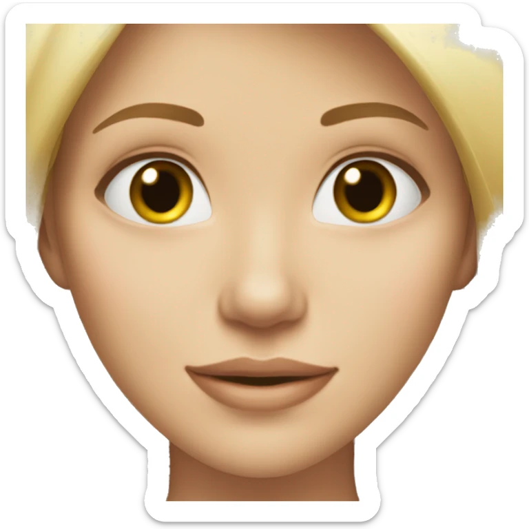 a blonde girl with long hair anb very beautiful face sticker