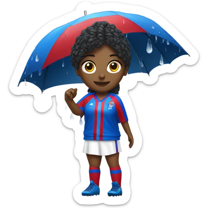  Lady Crystal palace football supporter in the rain sticker