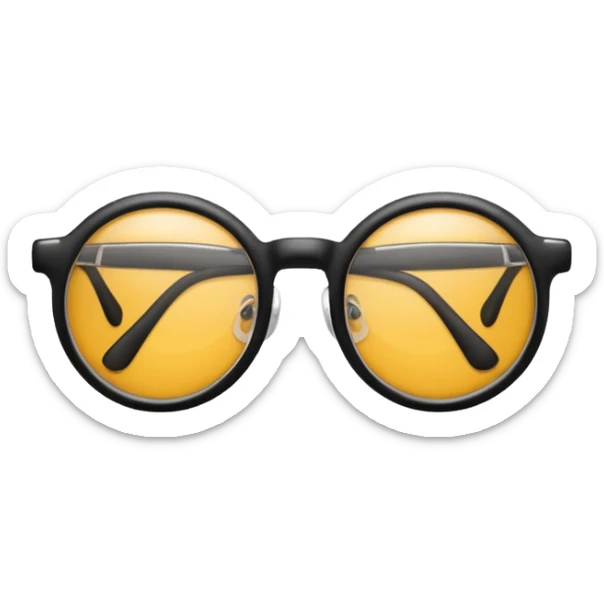 Black glasses  sticker