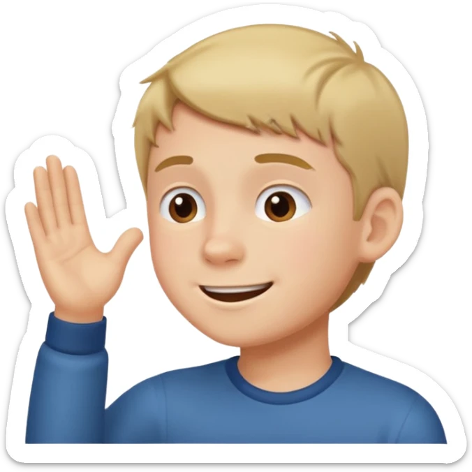 A boy showing right cheek to her mother asking for a gentle playful slap only boy no picture of mother included in emoji
Give side view of right cheek sticker