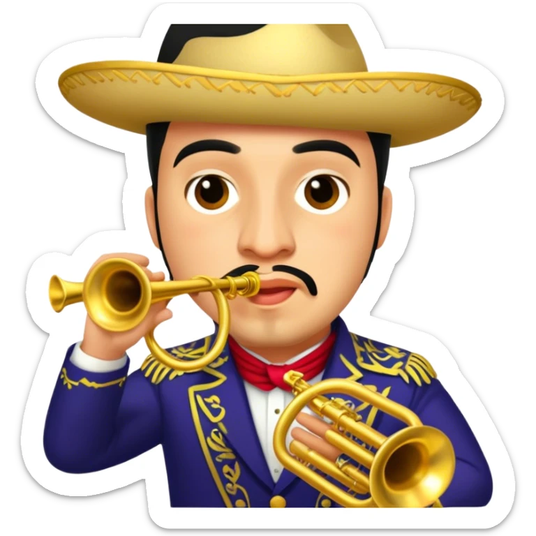 Mariachi Trumpet Player sticker