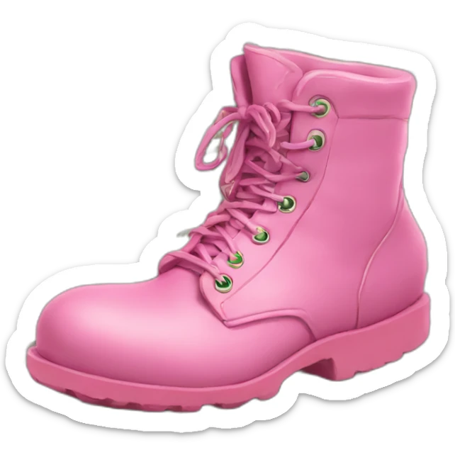 pink boot on top of a pile of cash sticker