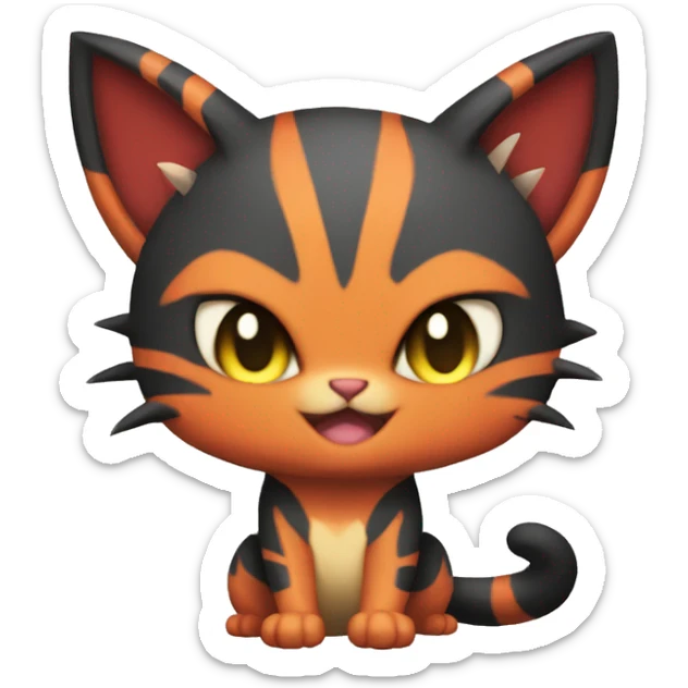 Litten Torracat  Fakemon sticker