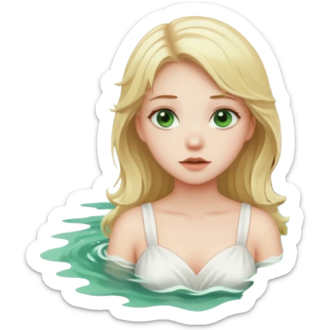 sad cs major who is a pretty girl with blond hair and green eyes drowning on ship sticker