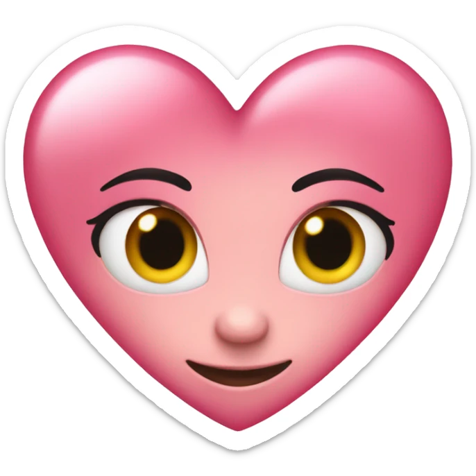 A pink heart sticker