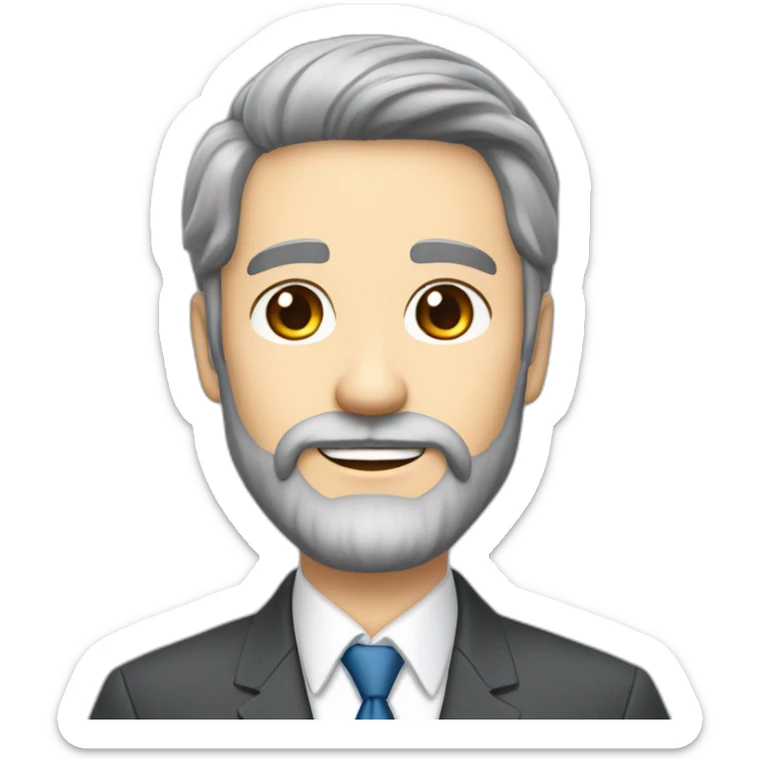 husband classy caucasian 60 dark gray hair trimmed beard wearing business suit holding bible, wife asian age 55 dark hair nurse uniform, no children sticker