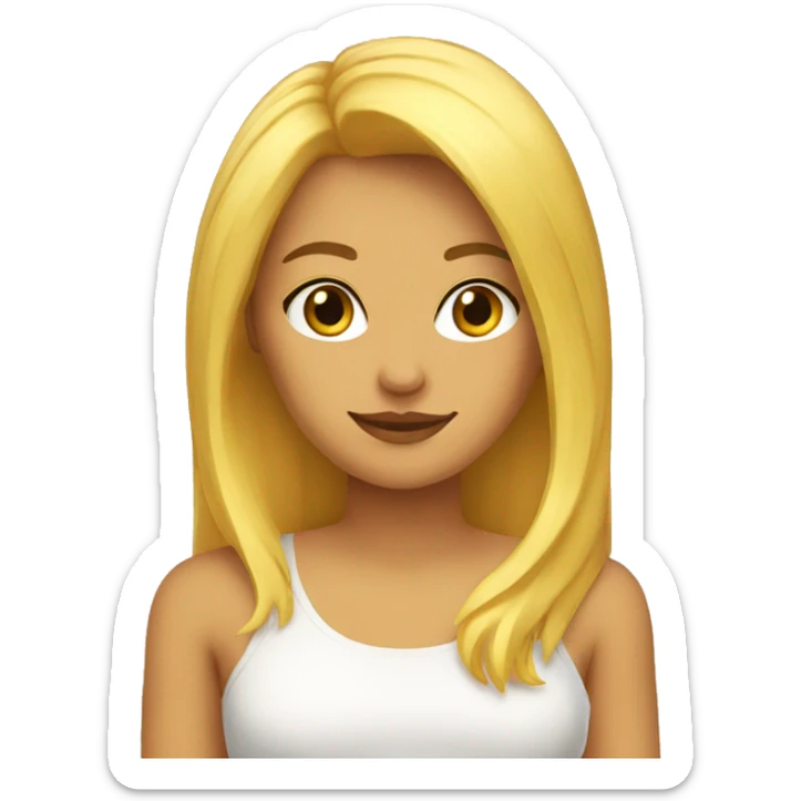 chica rubia sticker