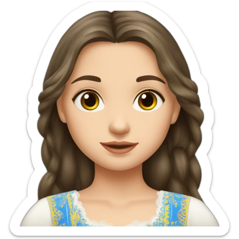 ukrainian-girl-brunette-long-hair-in-vyshyvanka sticker
