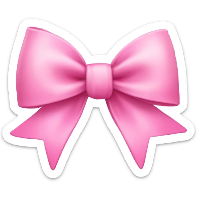 Cute pink bow sticker