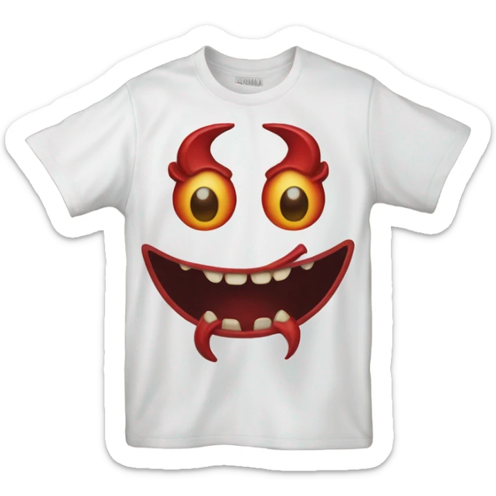 T-shirt with a Picture of satan on it sticker