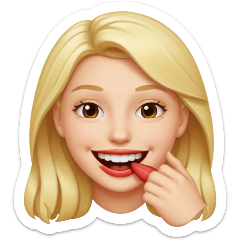 smiley qui se mord la levre  inferieur de maniere sexy sticker