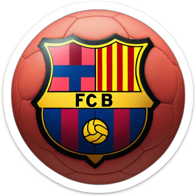 Fc Barcelona ball sticker