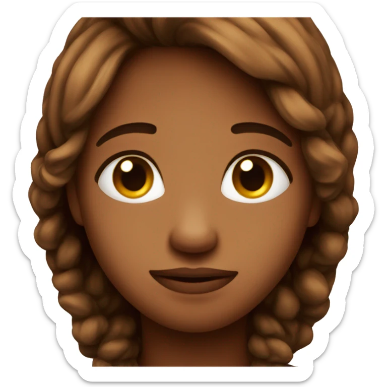 Cute brown emoji  sticker