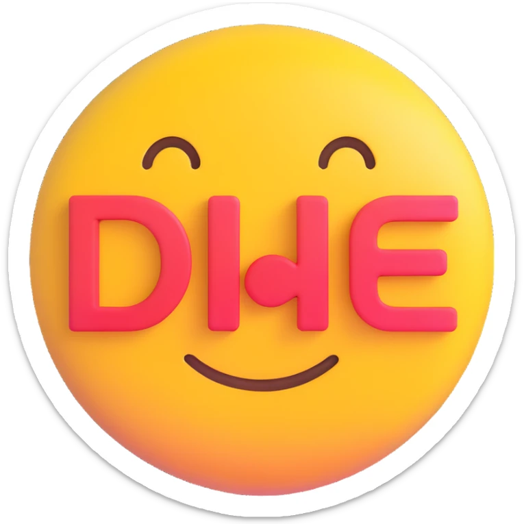 colorful 3D circular emoji with the word 'dislike' in the center in a modern font sticker
