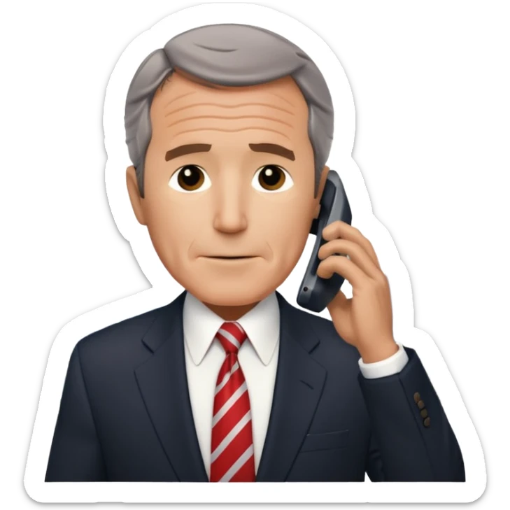  emoji of the world trade center with a plane crashed into it and george bush on a phone in front of them sticker