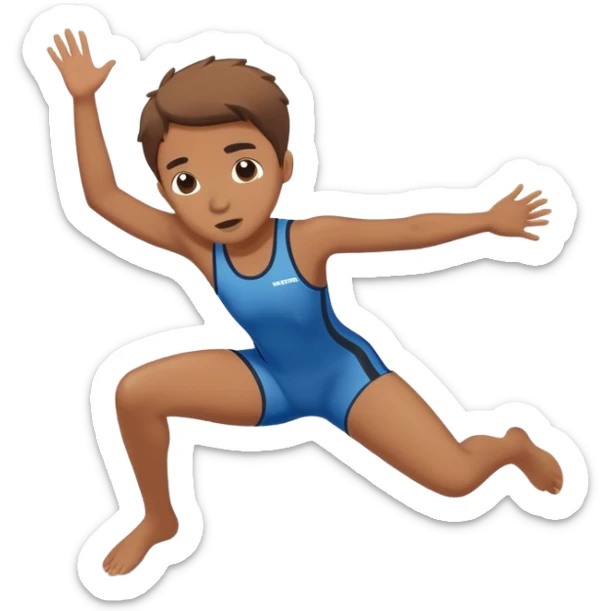 pool of water labeled “Confidence.” Instead of hesitating, they count 5-4-3-2-1 and jump in, representing taking action despite fear. sticker