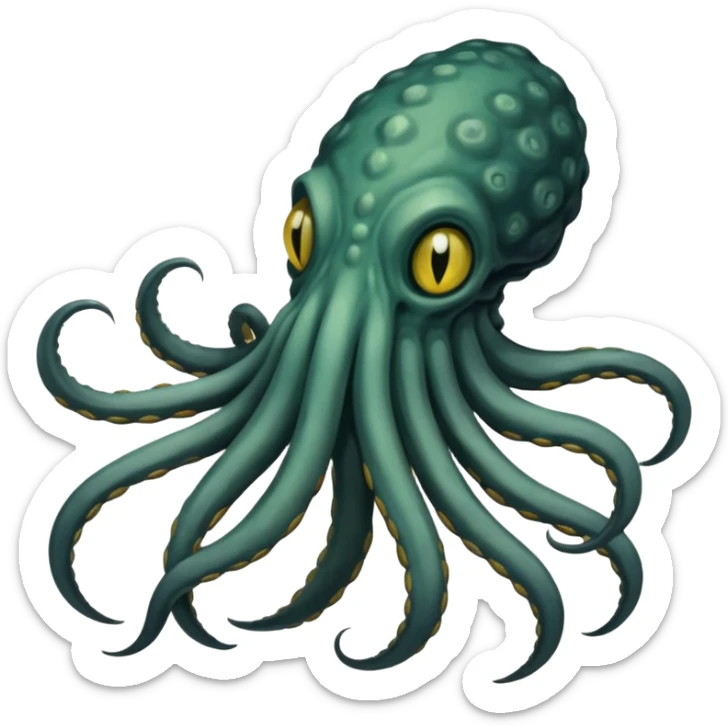 una spaventosa creatura aliena, simile agli orrori di H.P. Lovecraft sticker