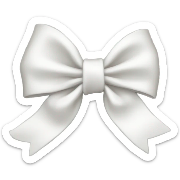 White bow sticker