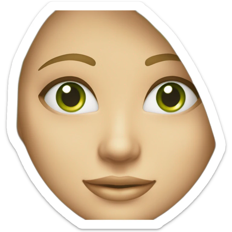 Femme blonde avec les yeux vert cheveux un peux long lisse avec un sourire sticker