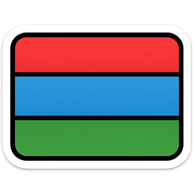 nationalist flag of Karelia, bold colors, simple geometric design, no text, flag icon sticker