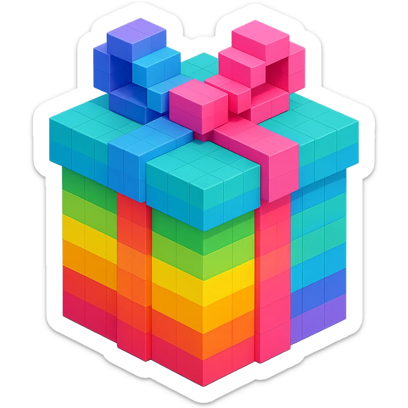 Rainbow gift sticker