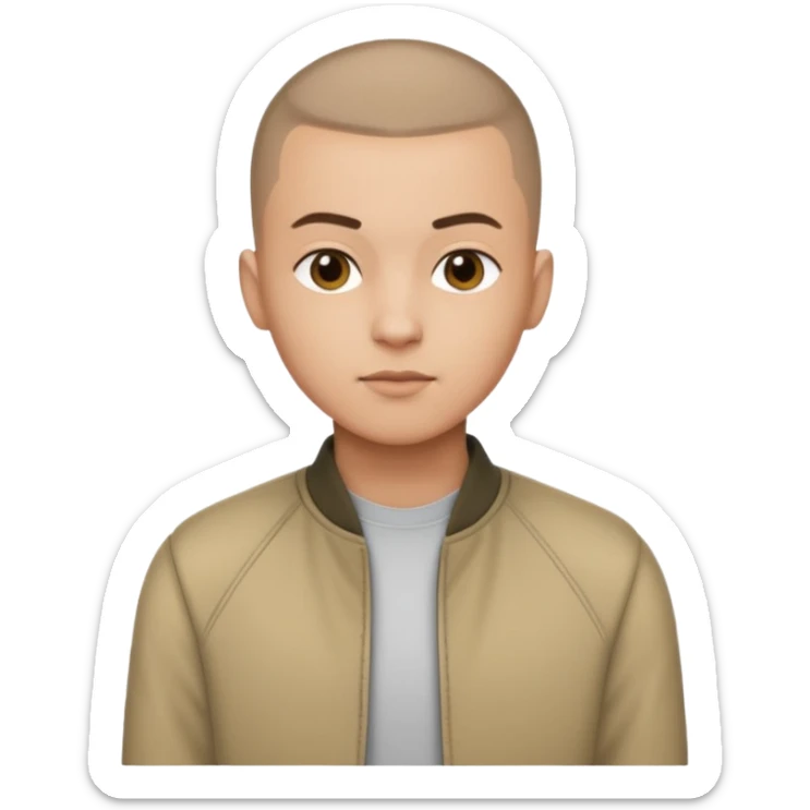 ((realistic photo style)), close-up portrait of the person with a clean buzz cut hairstyle, sharp fade on the sides, natural hair color, keep the same face, outfit, and pose, no background change sticker