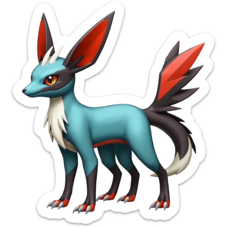 Latias-Umbreon-Noivern-Silvally-Pokémon-Fakémon-fusion (full body) sticker