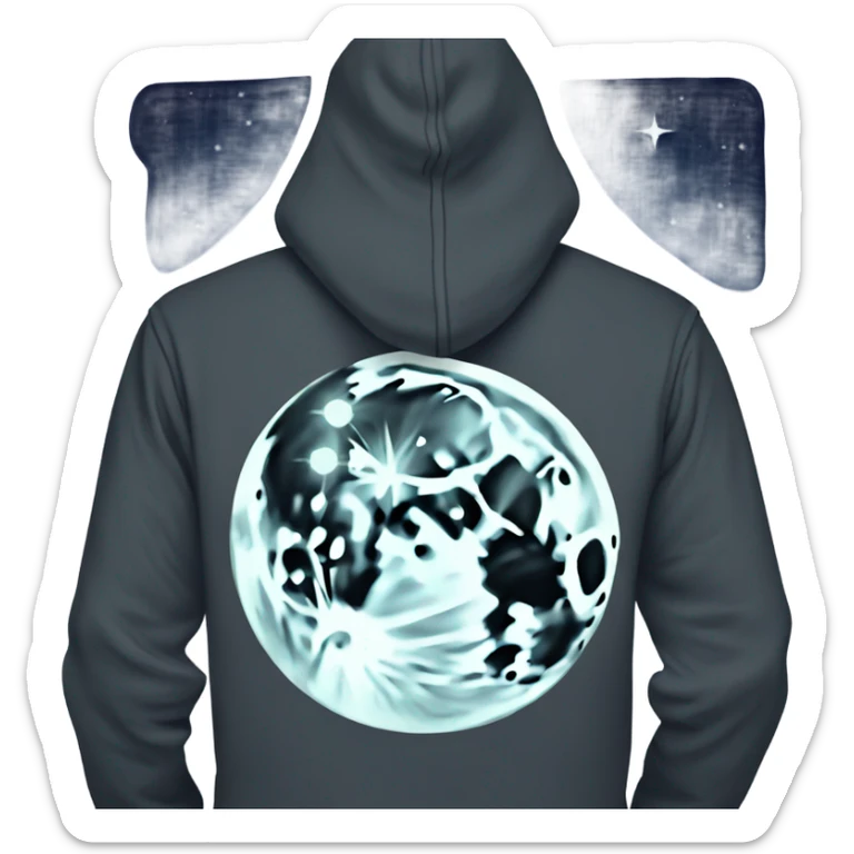Moon hoodie sticker