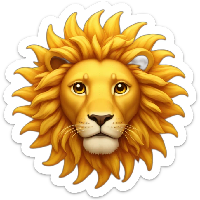 Sun and lion sticker