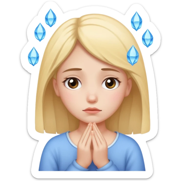 A smart but sad girl who carries a lot of wishes and dreams with her. sticker