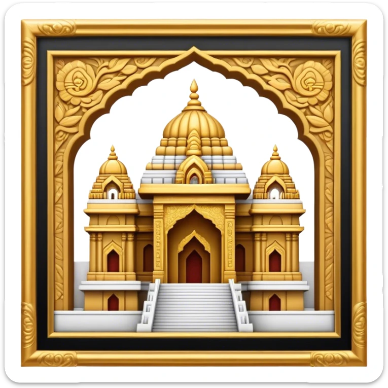 Tirupati Balaji Temple Landmark Emoji – Showcasing the temple’s golden entrance and intricate carvings. sticker