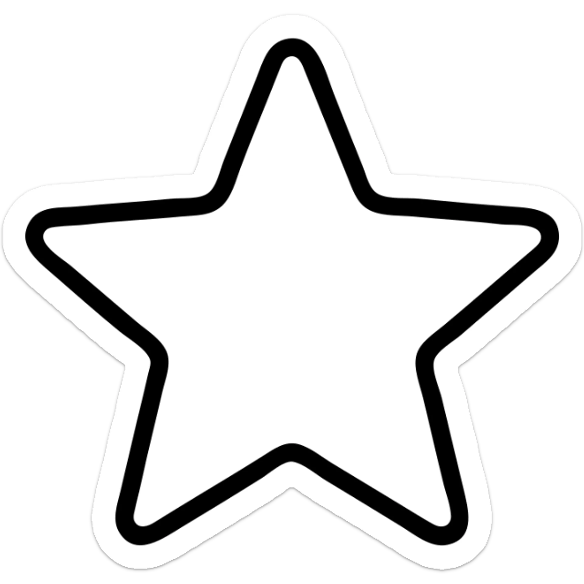 outlined icon of a gold star on the glossy black body of a premium car, clean lines, subtle reflections, modern and simple sticker