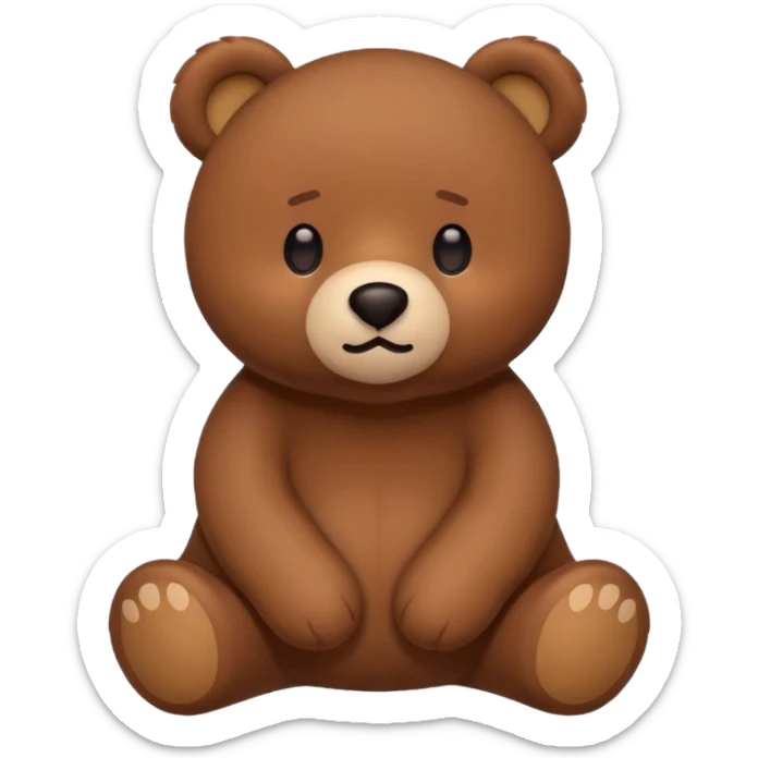 line friends brown bear sticker