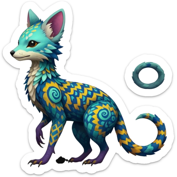 Modern Realistic Rare Fantasy Vernid-Trico-species by LiLaiRa full body sticker