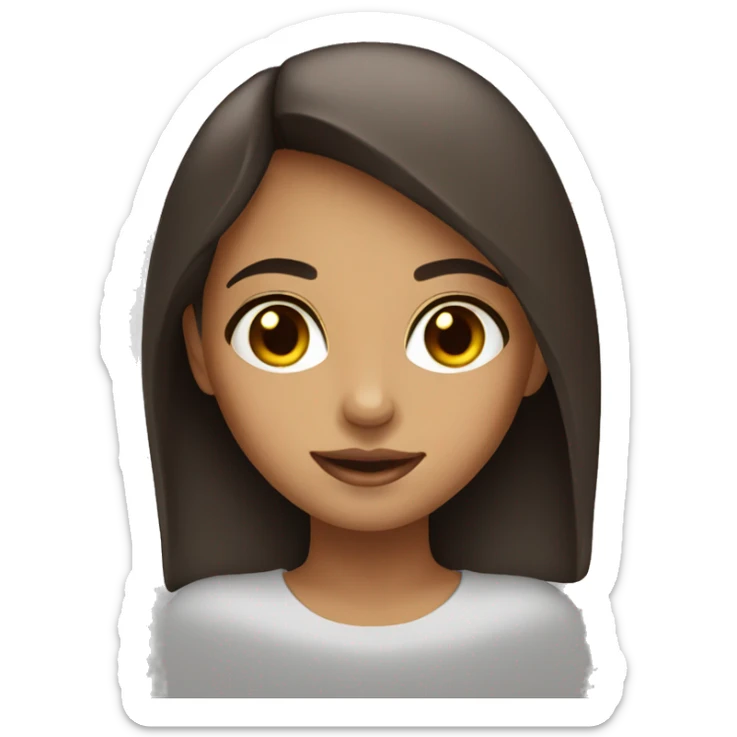 Girl brown eyes,  sticker