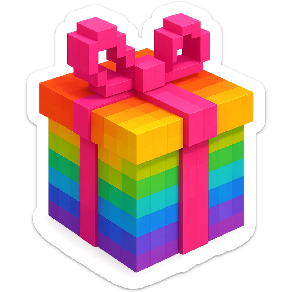 Rainbow gift sticker