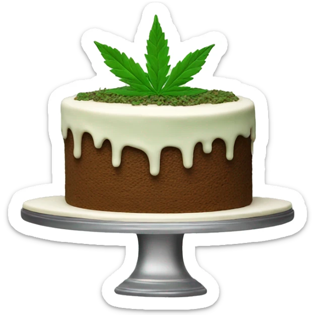 Weed cake sticker