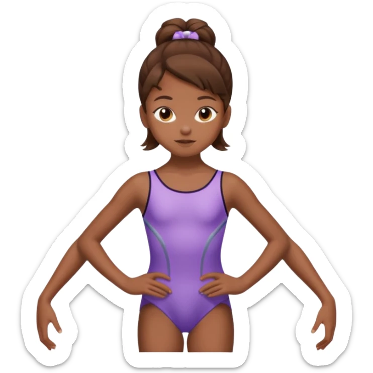 Una patinadora de 12 años y es morena de pelo y lleva un mallott super bonito sticker