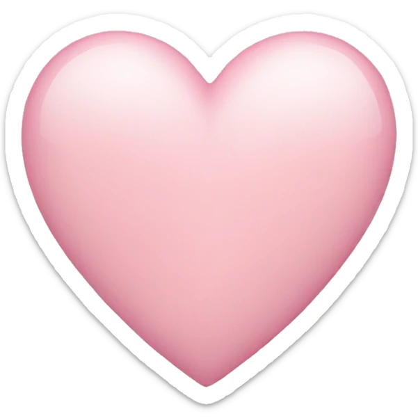 light pink heart sticker