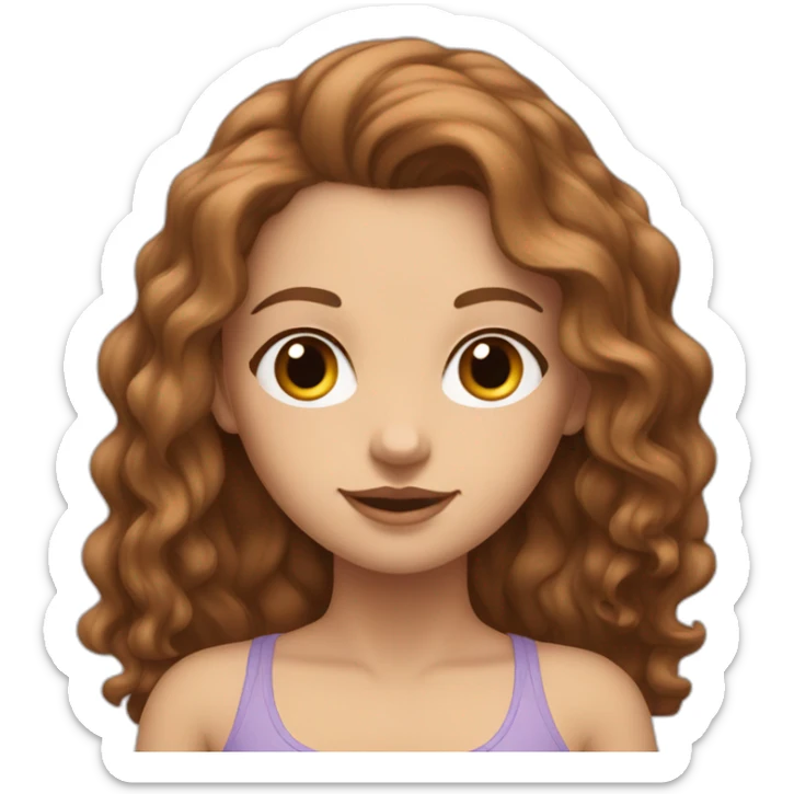 white-girl-with-long-wavy-brown-hair-wearing-crop-top sticker