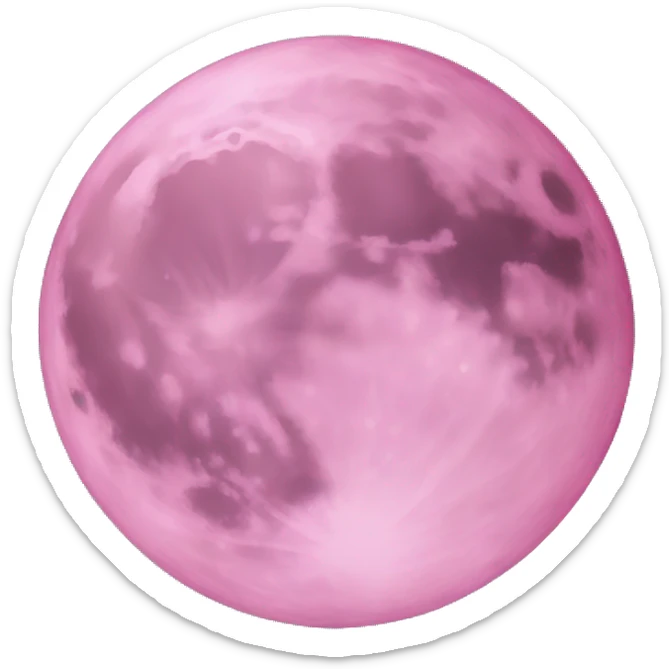 Pink moon  sticker
