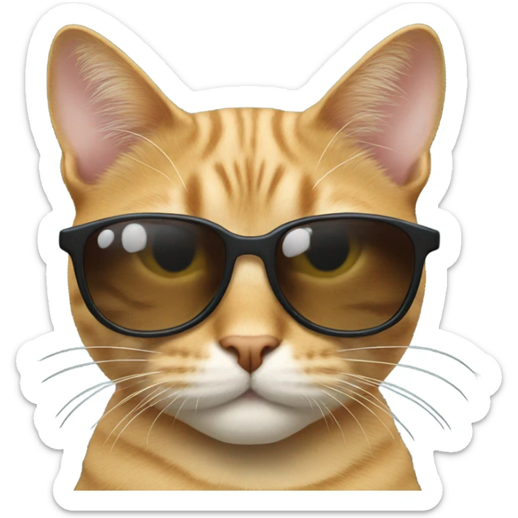 Cat with sunglasses sticker