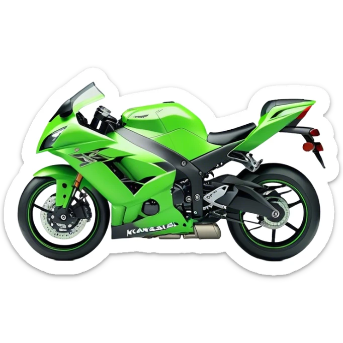Kawasaki Ninja (Sportbike) - Kawasaki Ninja ZX-10R (Model Year: 2022) (Iconic colour: Green) sticker