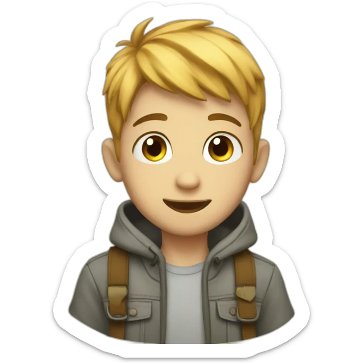 a cute boy sticker