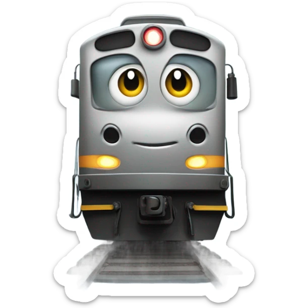 A electric locomotive (With little Kirby eyes on the front of the trains face) sticker